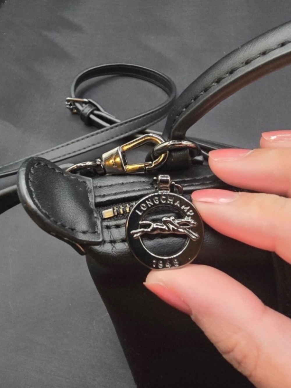 Longchamp black mini Le Pliage - Picture 5 of 5